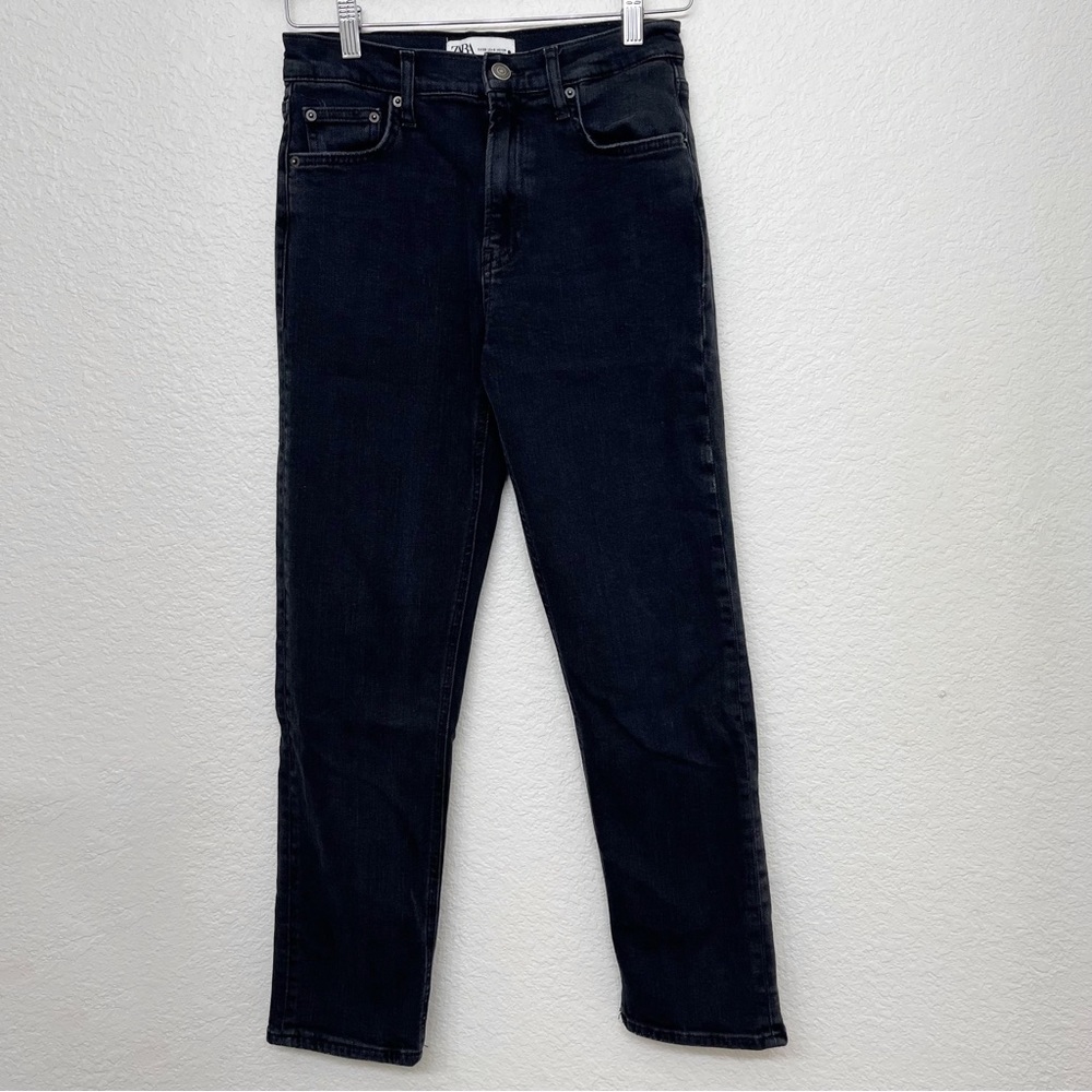 Zara Straight black denim jeans